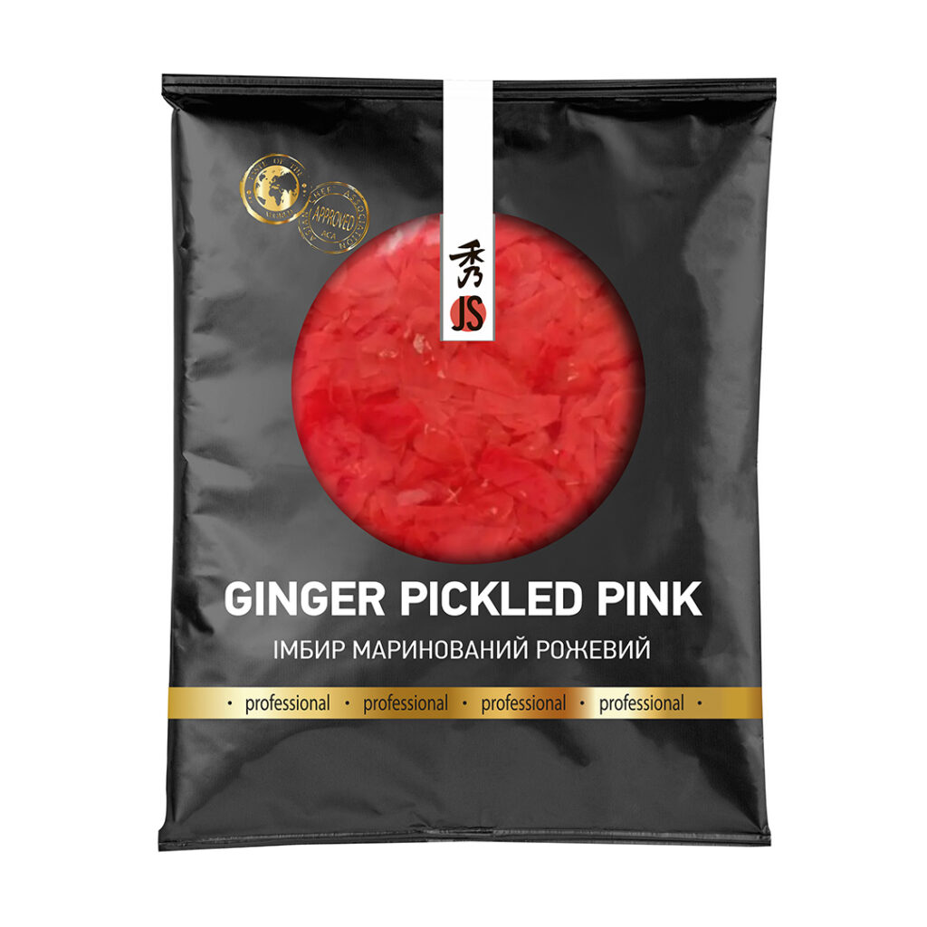 Pickled pink ginger, 1 kg JS