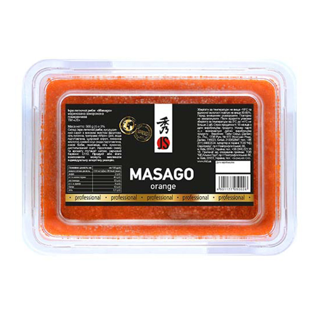 Ікра мойви Masago (Масаго) помаранчева 500 г JS