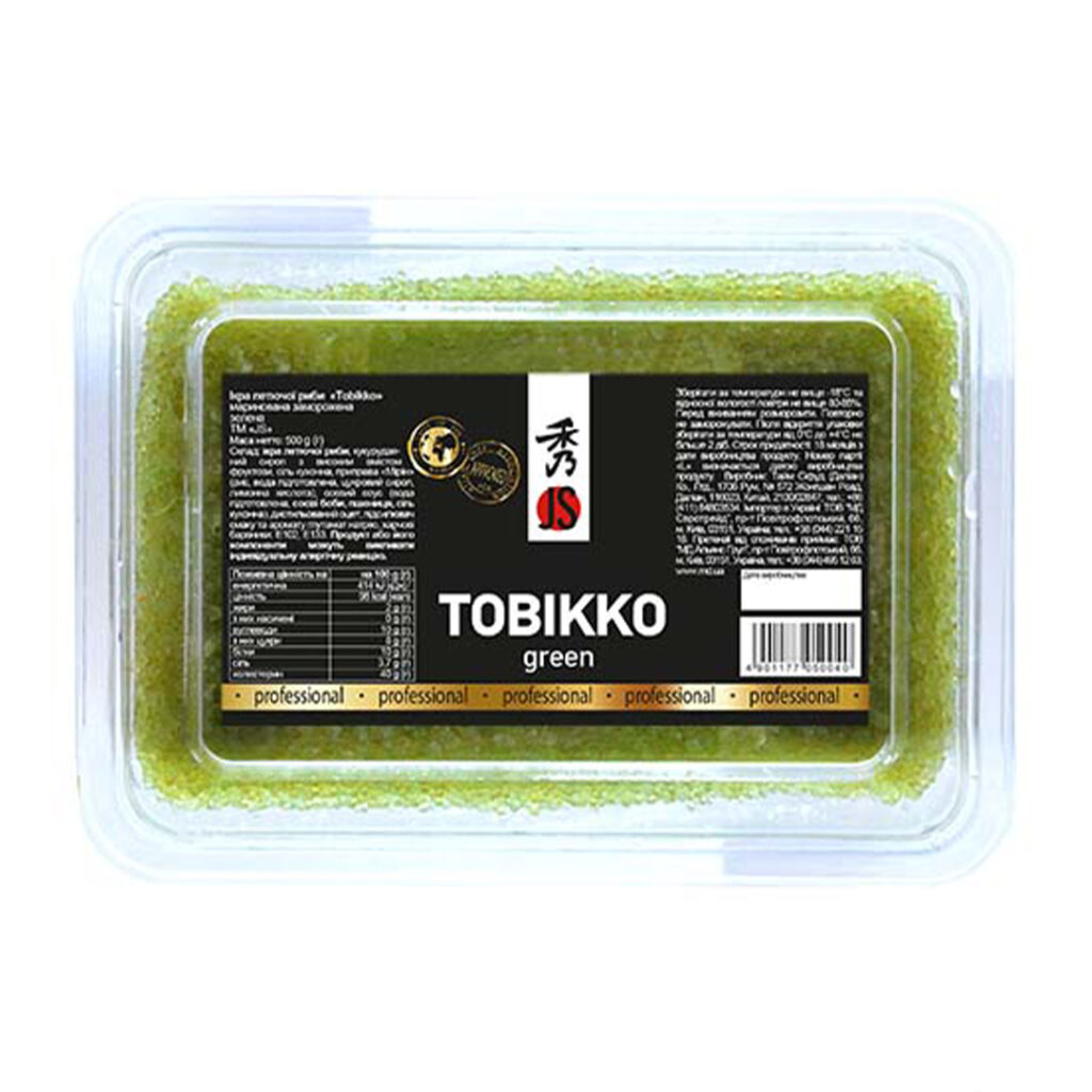 Ікра летючої риби Tobikko (Тобікко) зелена 500 г JS
