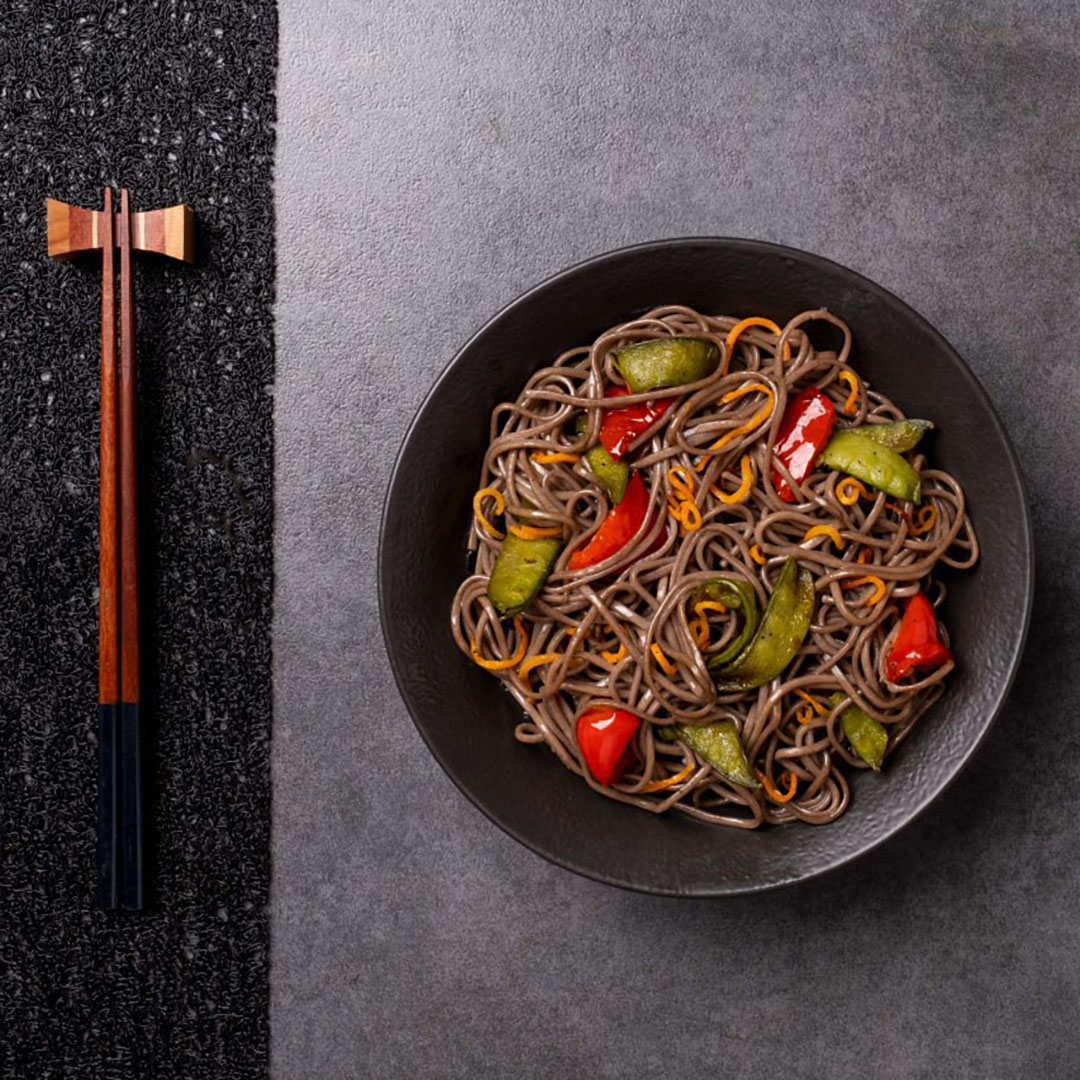 Buckwheat noodles Soba in sauce - recipe from JS